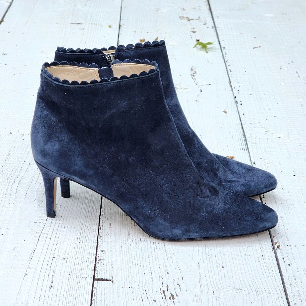 Pelle Moda Yilo Italian Boots Women Blue Nubuck Leather Boots Sz 9.5 / 41